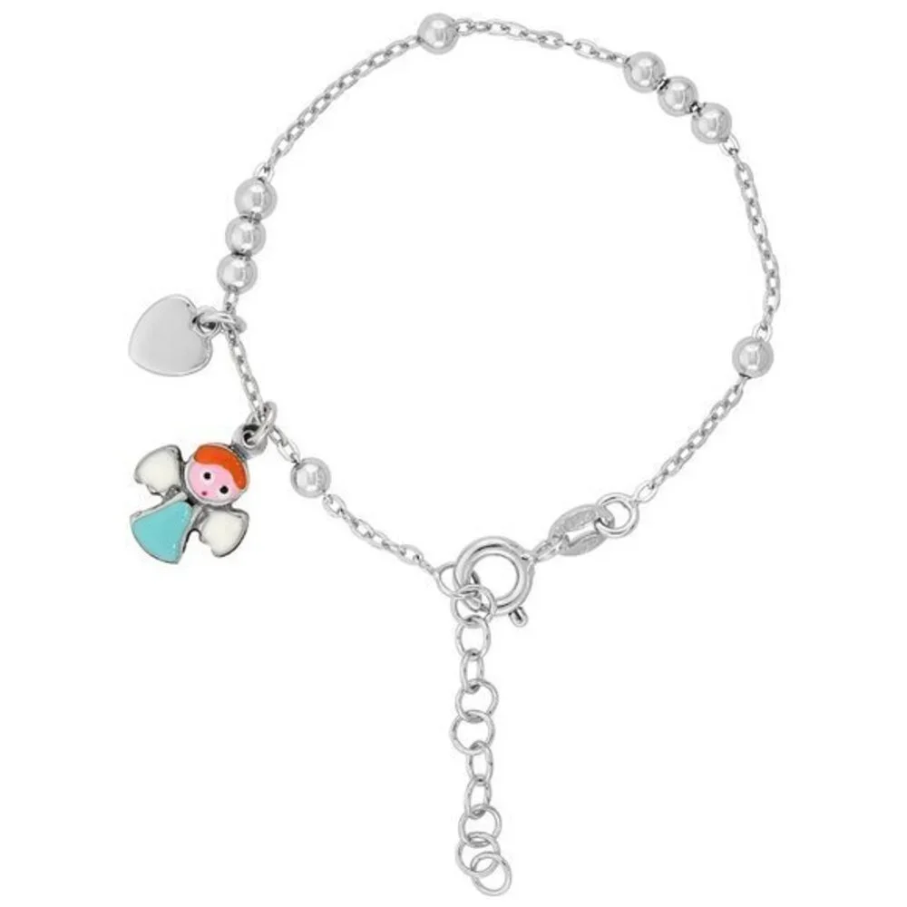 Sterling Silver Baby beaded Angel Bracelet